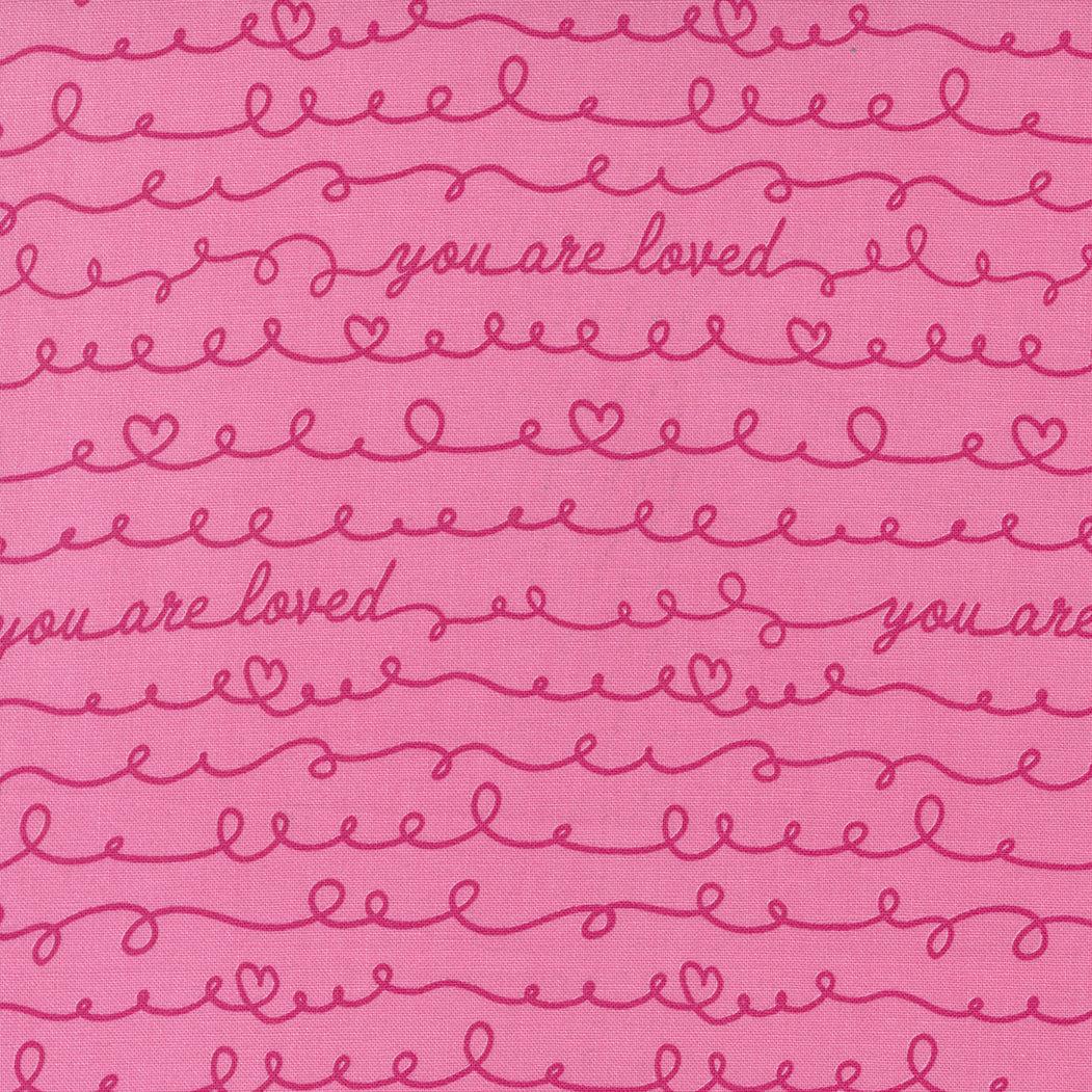 Moda-You Are Loved Bubblegum-fabric-gather here online