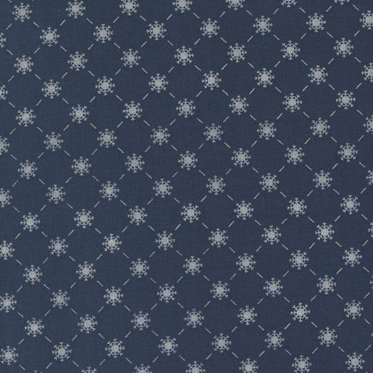 Moda-Bias Snowflake Winter Night Metallic-fabric-gather here online