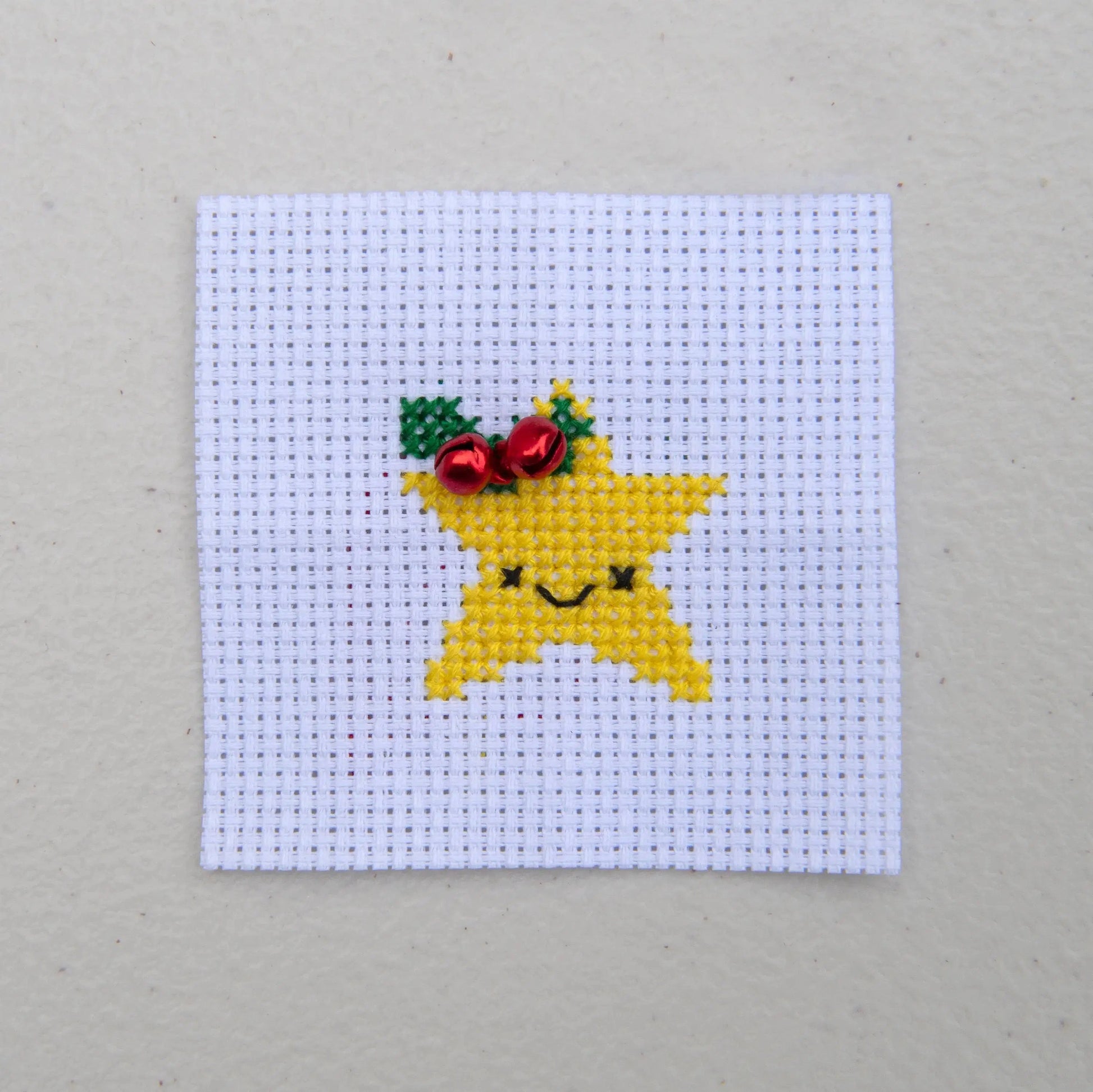 Marvling Bros-Kawaii Christmas Star Mini Cross Stitch Kit in a Matchbox-xstitch kit-gather here online