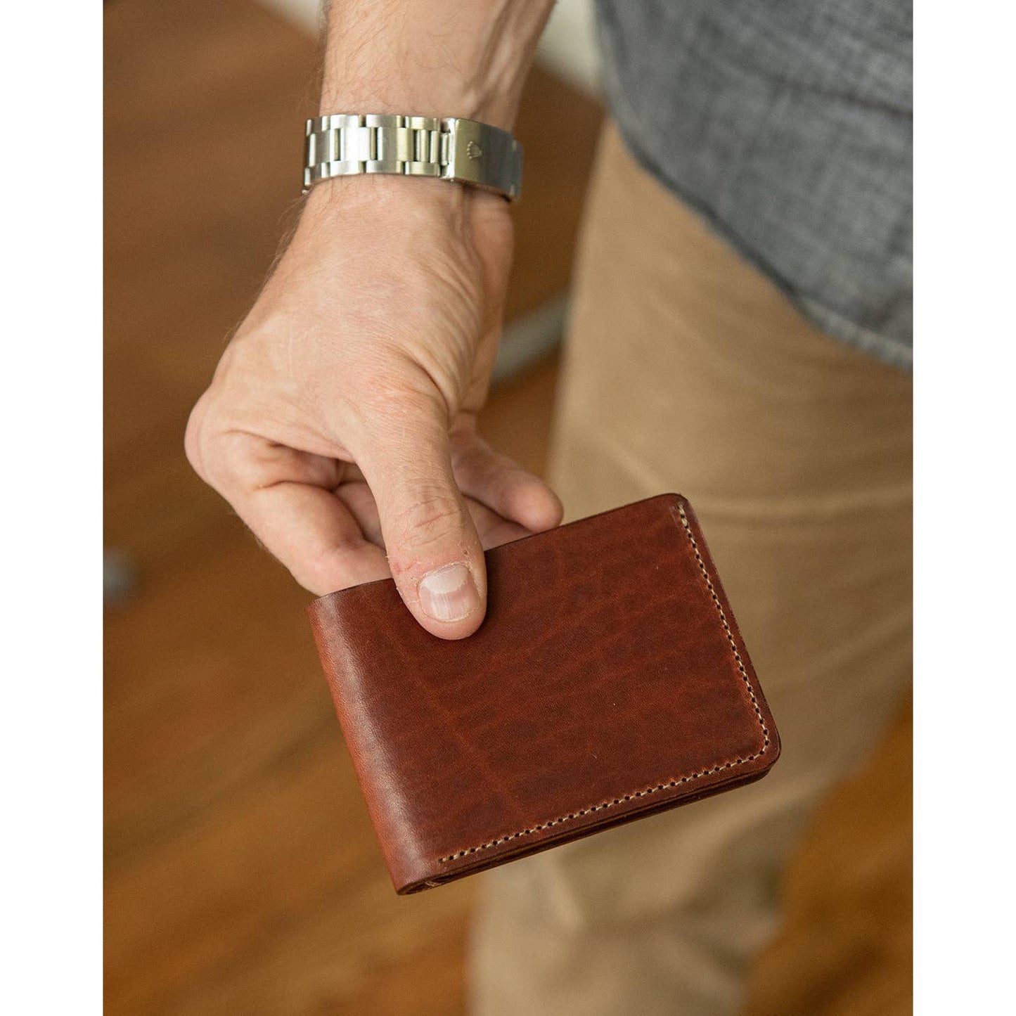 Artifact-Harness Leather Bifold Wallet - Bourbon-accessory-gather here online