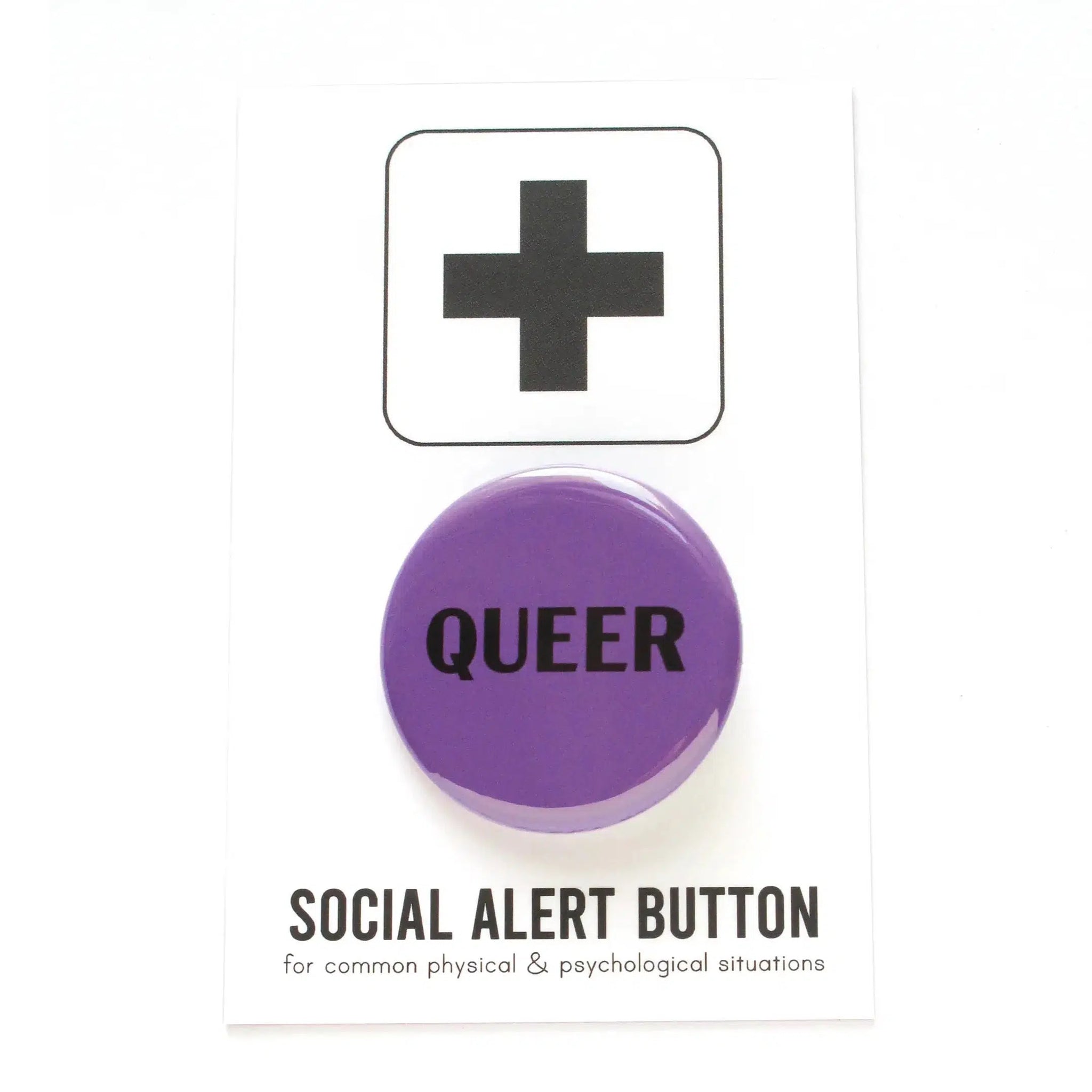 Word For Word-Queer LGBTQ+ Pinback Button-accessory-gather here online