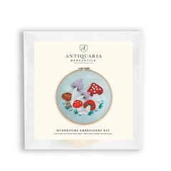 Antiquaria-Mushrooms 6" Embroidery Kit-embroidery kit-gather here online