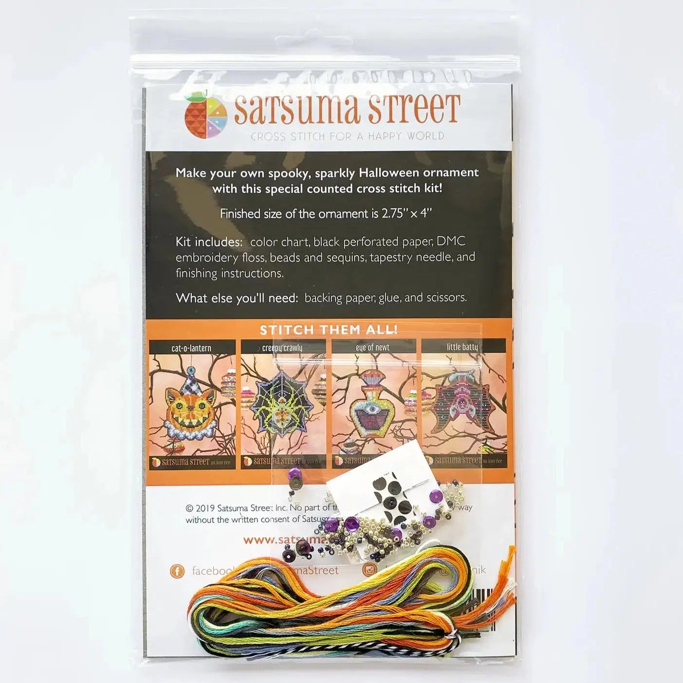 Satsuma Street-Night Owl Cross Stitch Ornament Kit-xstitch kit-gather here online