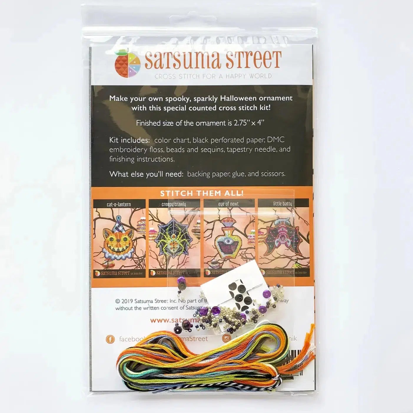 Satsuma Street-Miss Fortune Cross Stitch Ornament Kit-xstitch kit-gather here online