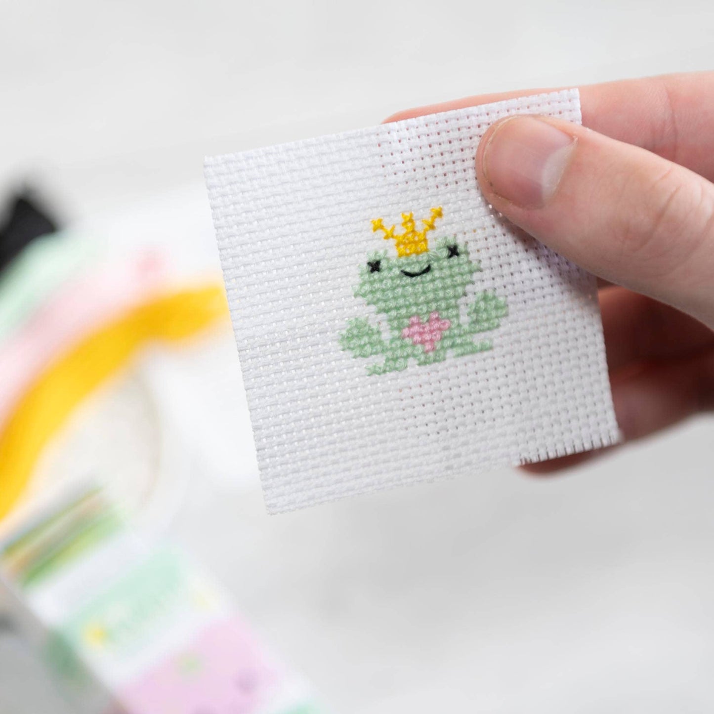 Marvling Bros Ltd-Kawaii Frog Prince Mini Cross Stitch Kit-xstitch kit-gather here online