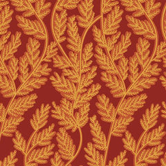 Andover Fabrics-Chonky Ferns Red-fabric-gather here online