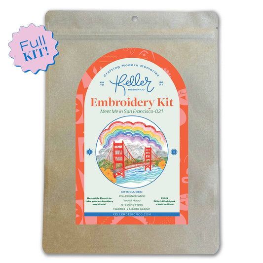 Keller Design Co.-Meet Me in San Francisco Embroidery Kit-embroidery kit-gather here online