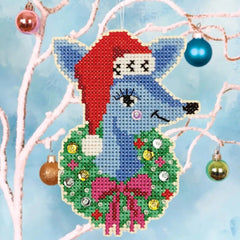 Satsuma Street-Deer Santa Cross Stitch Ornament Kit-xstitch kit-gather here online