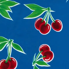 Oilcloth International-Stella Oilcloth on Blue-fabric-gather here online