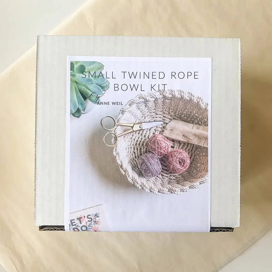 Flax & Twine-Twined Woven Rope Bowl Kit-craft kit-gather here online