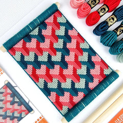 Oh Sew Bootiful-Bargello Embroidery Geometric Wall Hanging Kit-embroidery kit-gather here online