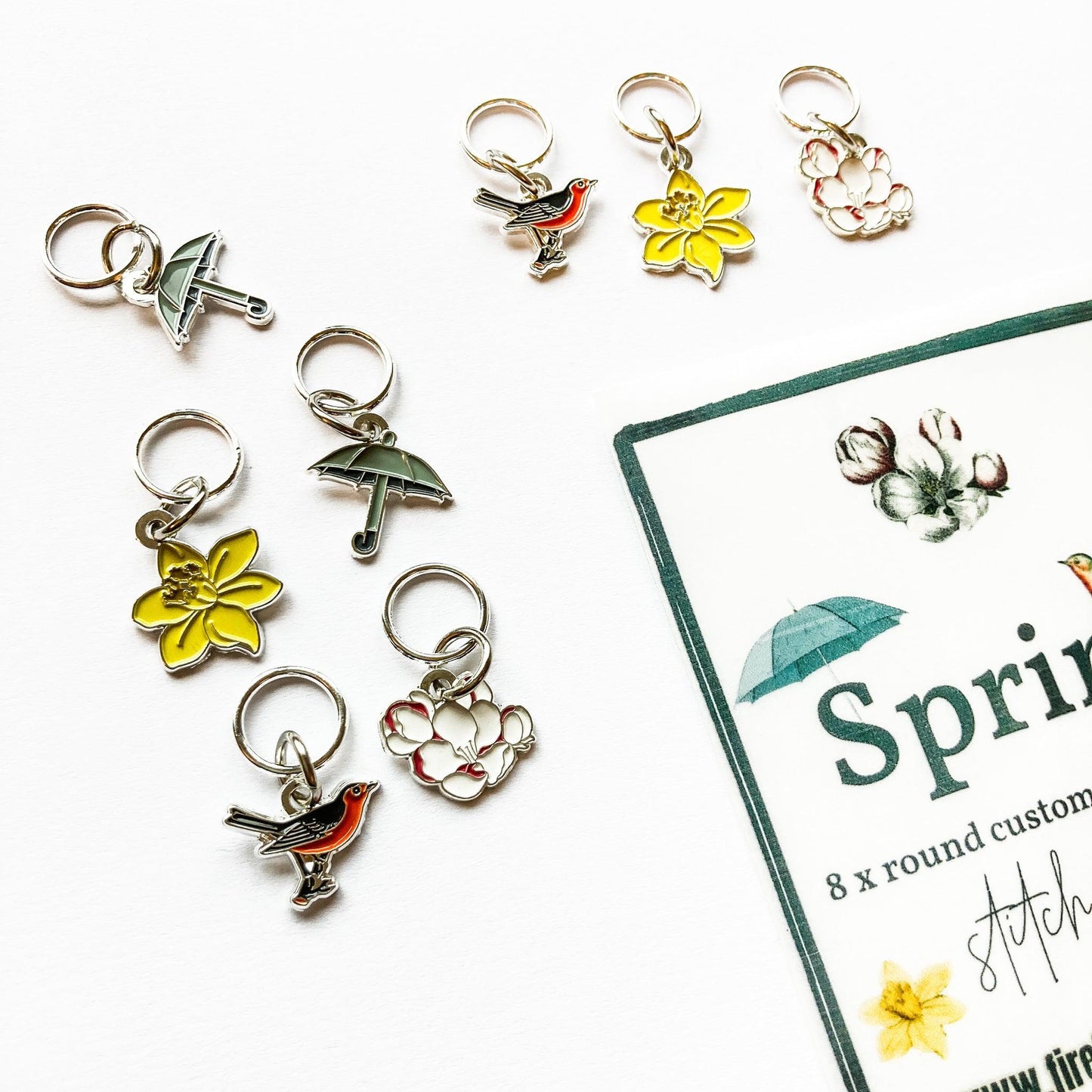 Firefly Notes-Spring Stitch Marker Pack-knitting notion-gather here online