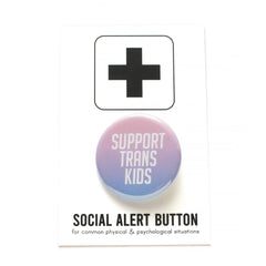 Word For Word-Support Trans Kids Pinback Button-accessory-gather here online