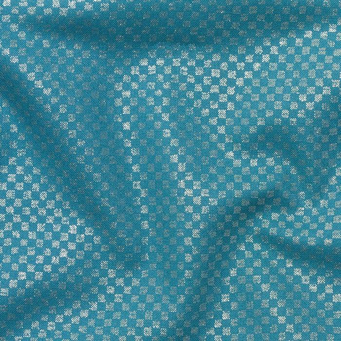 Robert Kaufman-Shimmer Check on Teal Blue-fabric-gather here online