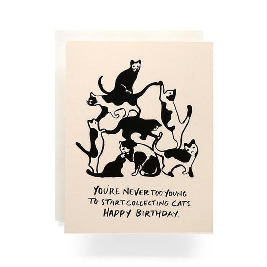 Antiquaria-Cat Lady Greeting Card by Antiquaria-greeting card-gather here online