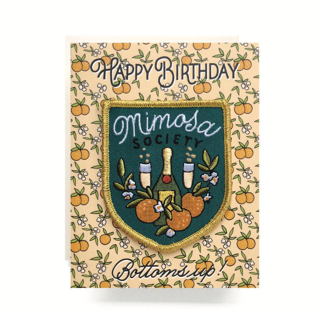 Antiquaria - Mimosa Society Patch and Greeting Card - - gatherhereonline.com