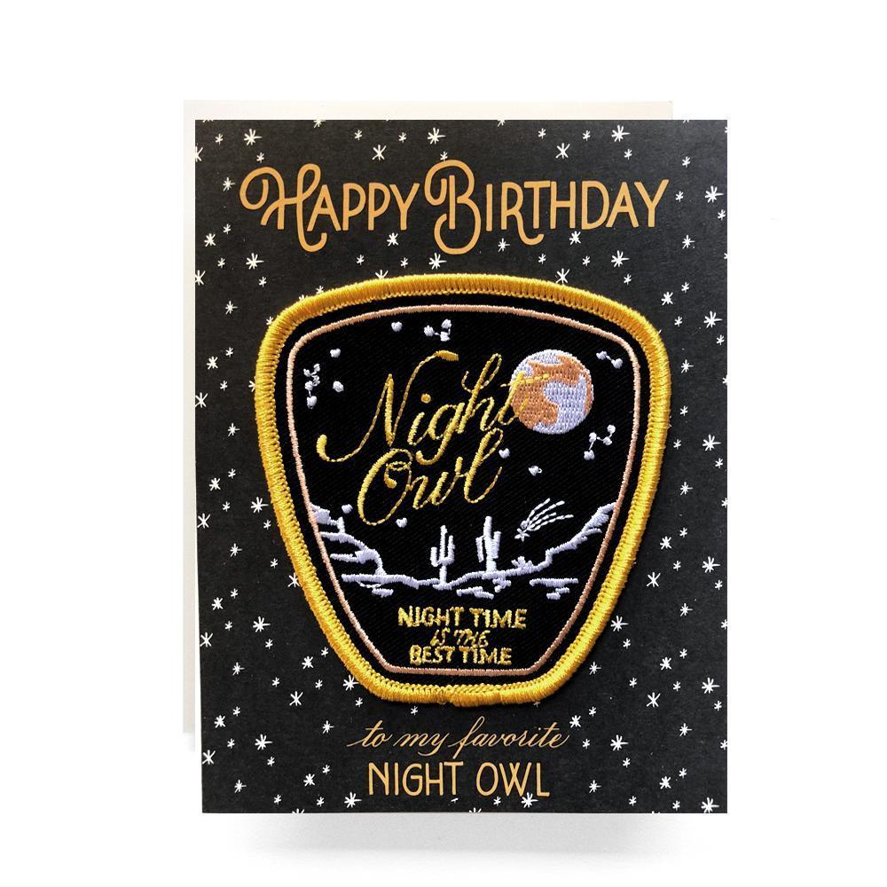 Antiquaria - Night Owl Patch and Greeting Card - - gatherhereonline.com
