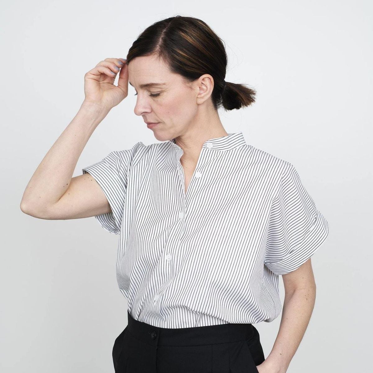 Assembly Line-Cap Sleeve Shirt Pattern-sewing pattern-gather here online