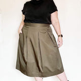 Assembly Line-Three Pleat Skirt Pattern-sewing pattern-XL-3XL-gather here online
