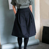 Assembly Line-Three Pleat Skirt Pattern-sewing pattern-XS-L-gather here online