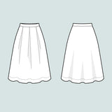 Assembly Line-Three Pleat Skirt Pattern-sewing pattern-gather here online