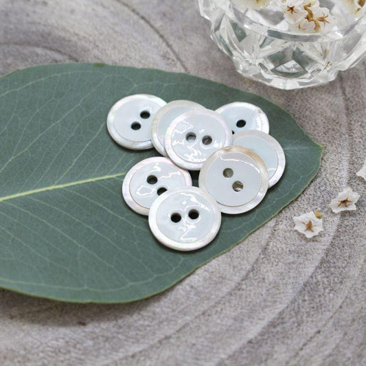 Atelier Brunette - 14mm Halo Button (each) - Sage - gatherhereonline.com