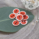 Atelier Brunette - 14mm Halo Button (each) - Tangerine - gatherhereonline.com