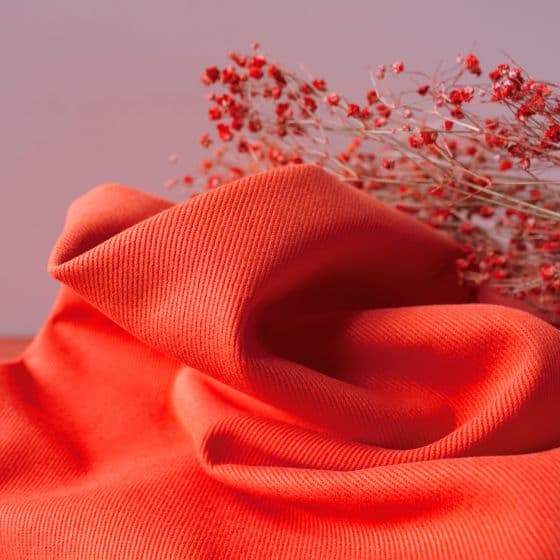 Atelier Brunette-Gabardine-fabric-04 Tangerine-gather here online