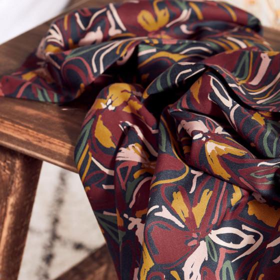 Atelier Brunette-Hilma Rust Viscose Twill-fabric-gather here online