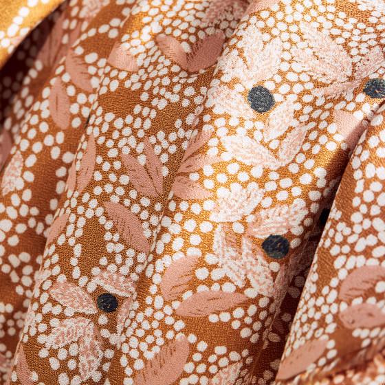 Atelier Brunette-Lucie Ochre Viscose Crepe-fabric-gather here online