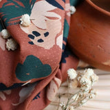 Atelier Brunette-Posie Chestnut Viscose Dobby-fabric-gather here online