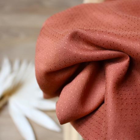 Atelier Brunette-REMNANT: Dobby Viscose, Chestnut 30% OFF 1.67 YDS-fabric remnant-gather here online