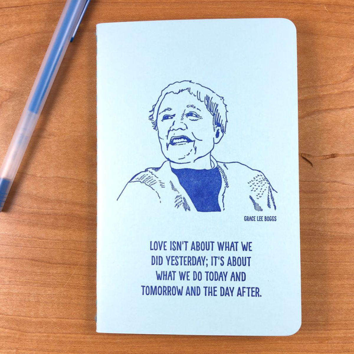 Blackbird Letterpress-Grace Lee Boggs Letterpress Journal-book-gather here online