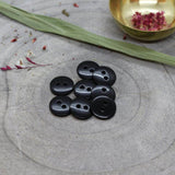 Atelier Brunette-10mm Classic Shine Button (each)-button-Black-gather here online
