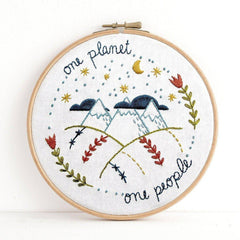 budgiegoods-One Planet Embroidery Kit-embroidery kit-gather here online