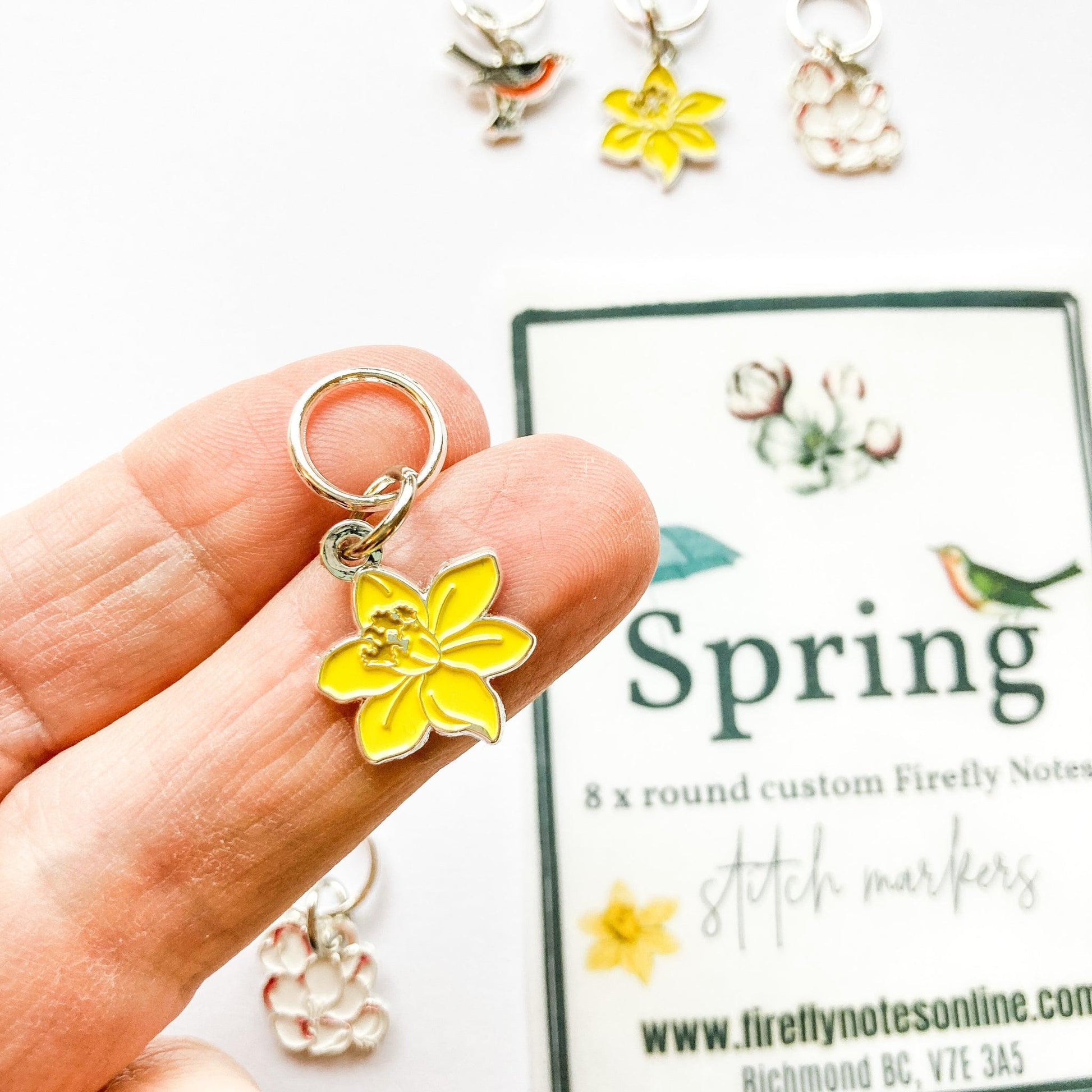 Firefly Notes-Spring Stitch Marker Pack-knitting notion-gather here online