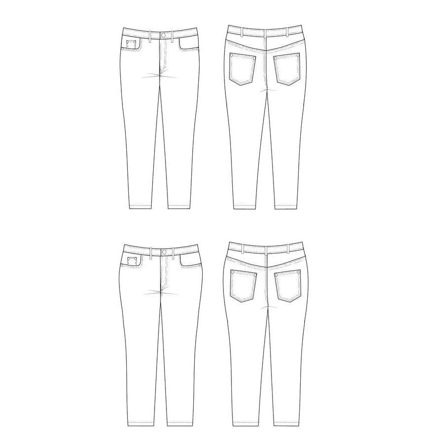 Cashmerette Sewing Patterns-Ames Jeans Pattern-sewing pattern-gather here online