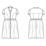 Cashmerette Sewing Patterns-Lenox Shirtdress Pattern-sewing pattern-gather here online