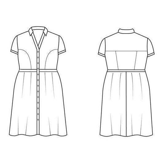 Cashmerette Sewing Patterns-Lenox Shirtdress Pattern-sewing pattern-gather here online