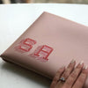 Chasing Threads-DIY Cross Stitch Laptop Sleeve Kit-xstitch kit-Pink with Red Thread-gather here online