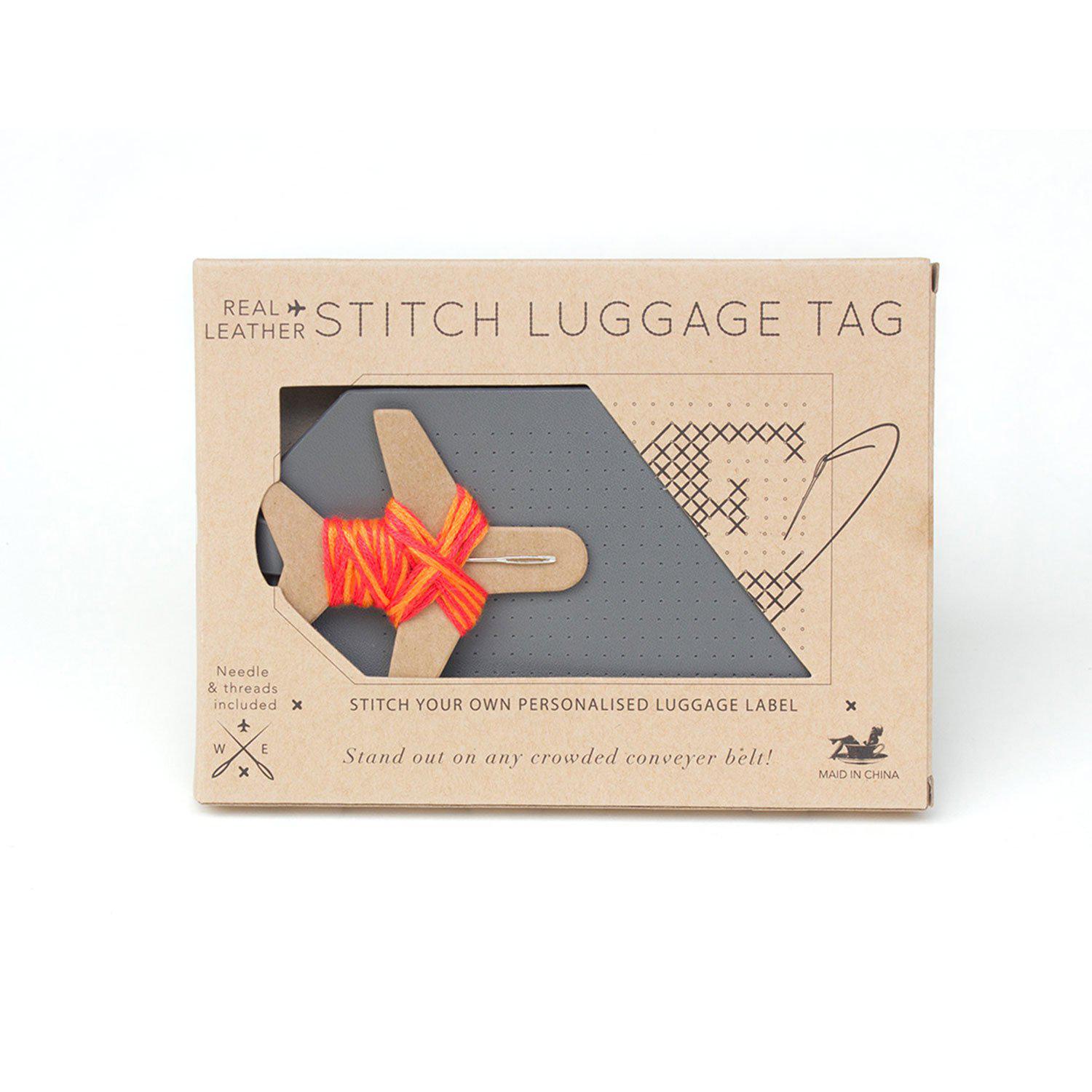 Monogrammed Needlepoint Luggage Tag