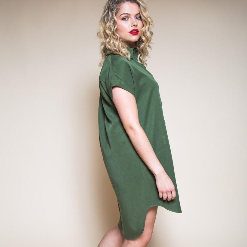 kalle shirt dress pattern Striped Kalle Shirtdress  Becca Made That