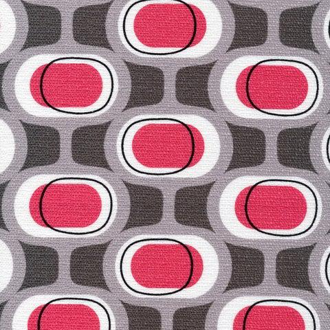 Cloud9-Orbs Pink on Barkcloth-fabric-gather here online