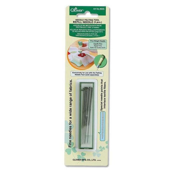 Clover-Felting Needle Refill - Fine 5PK-craft notion-gather here online