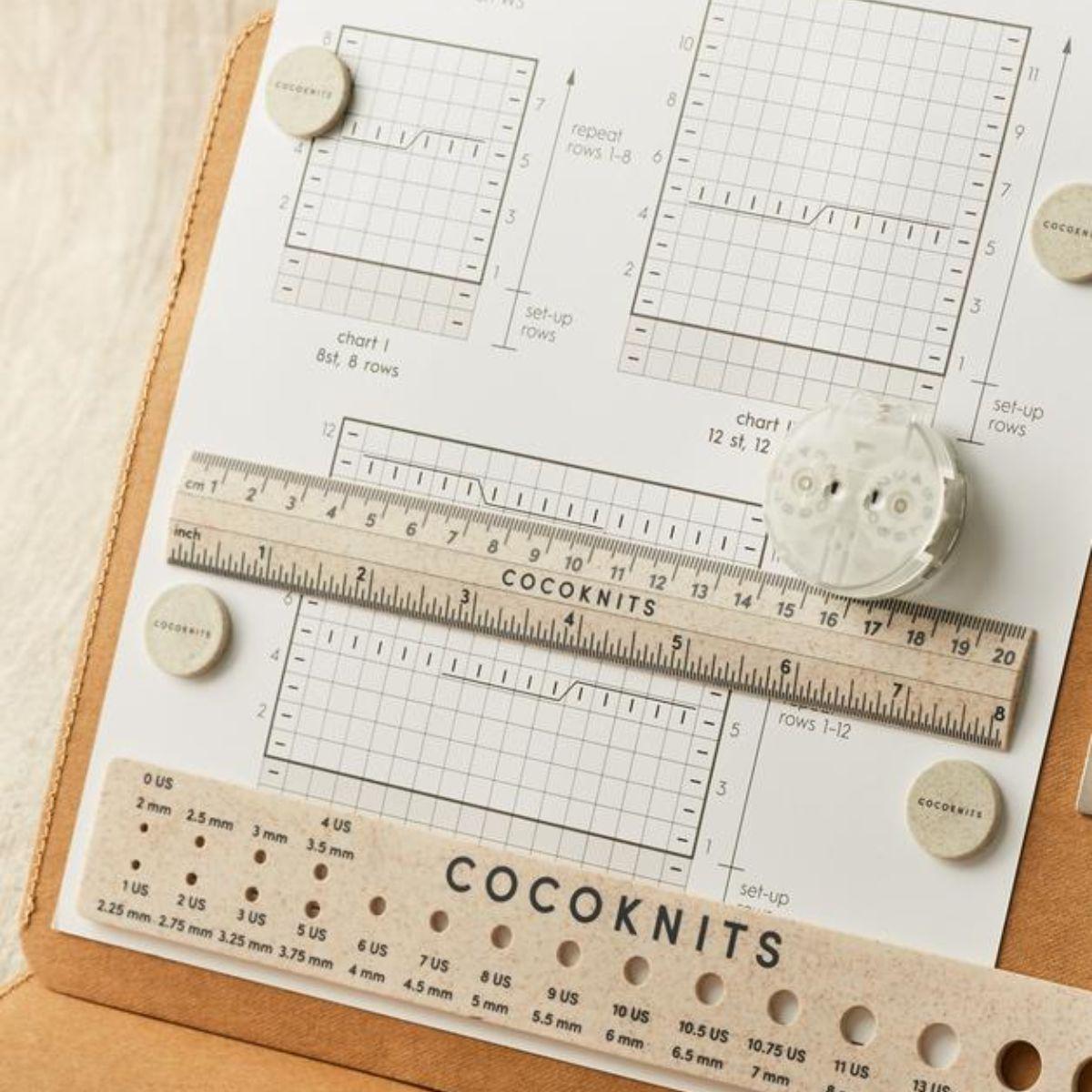 Cocoknits-Ruler & Gauge Set-knitting notion-gather here online