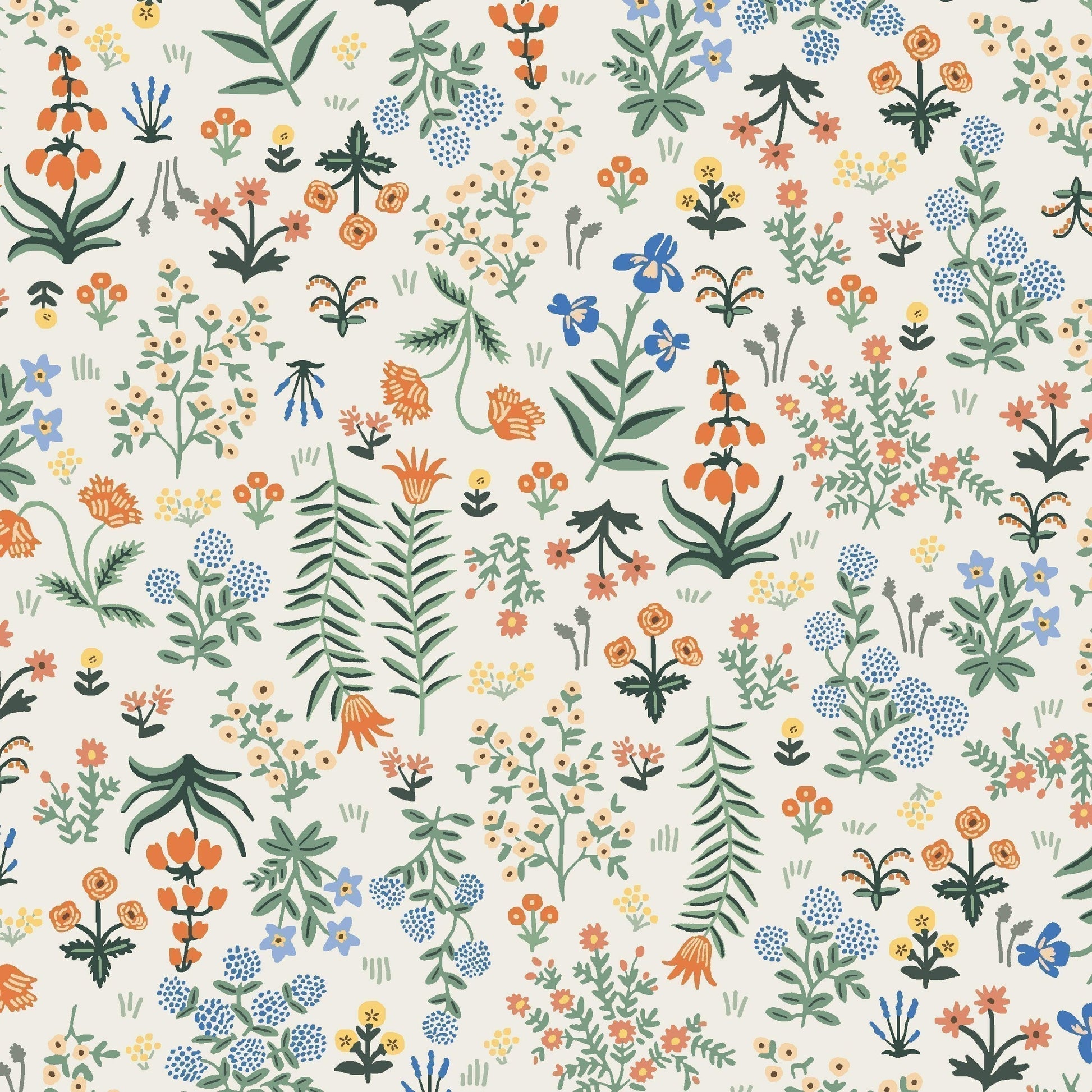 Cotton + Steel-Menagerie Garden Cream on Rayon-fabric-gather here online