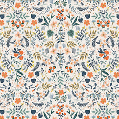 Cotton + Steel-Wildwood Floral Metallic White-fabric-gather here online