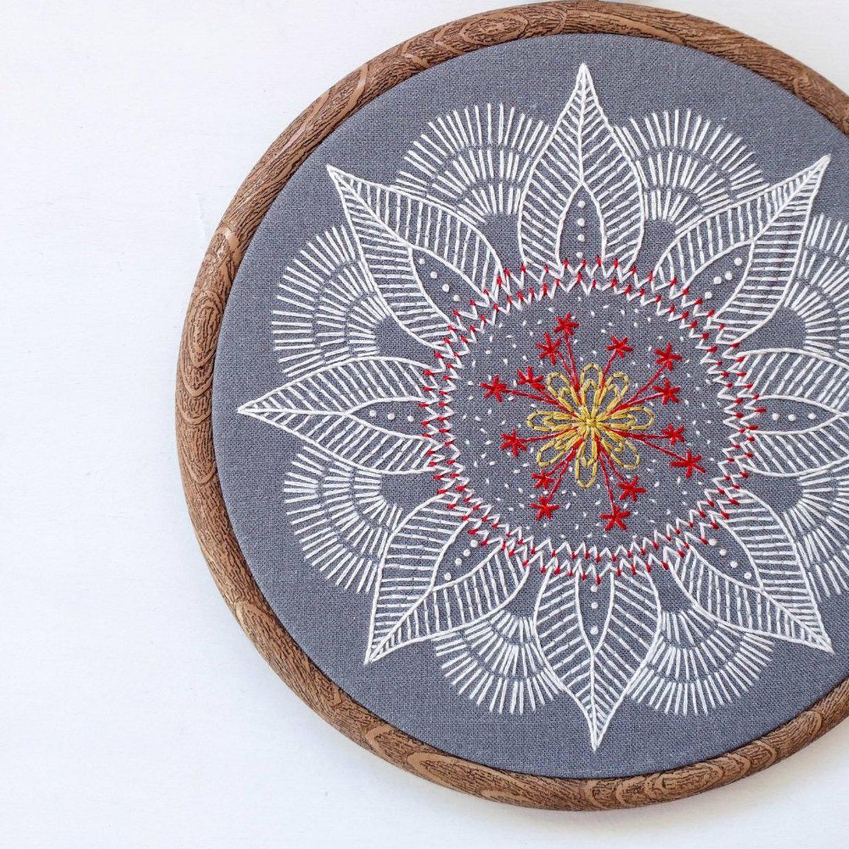 CozyBlue-Autumn Mandala Embroidery Kit-embroidery/xstitch kit-gather here online