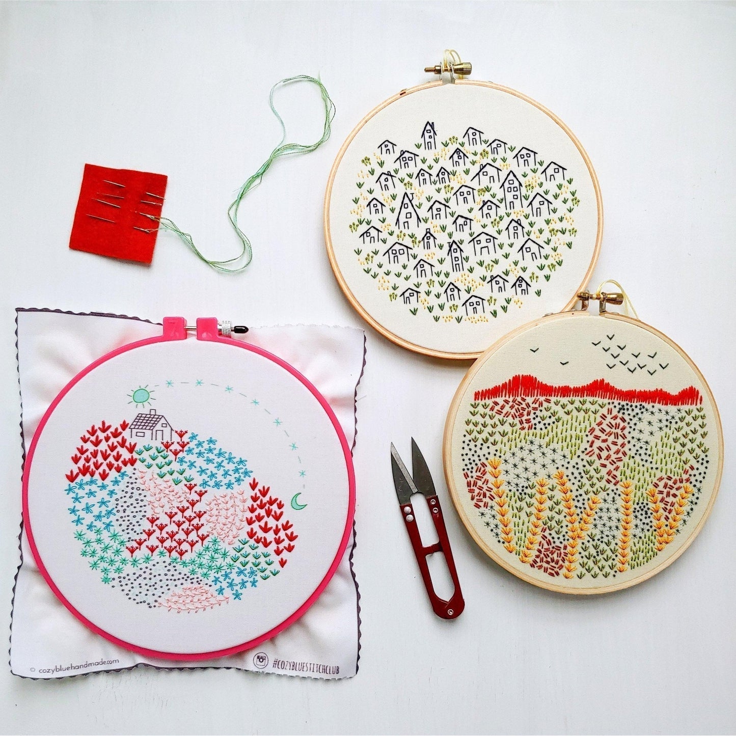 CozyBlue-Close to Home Embroidery Kit-embroidery/xstitch kit-gather here online