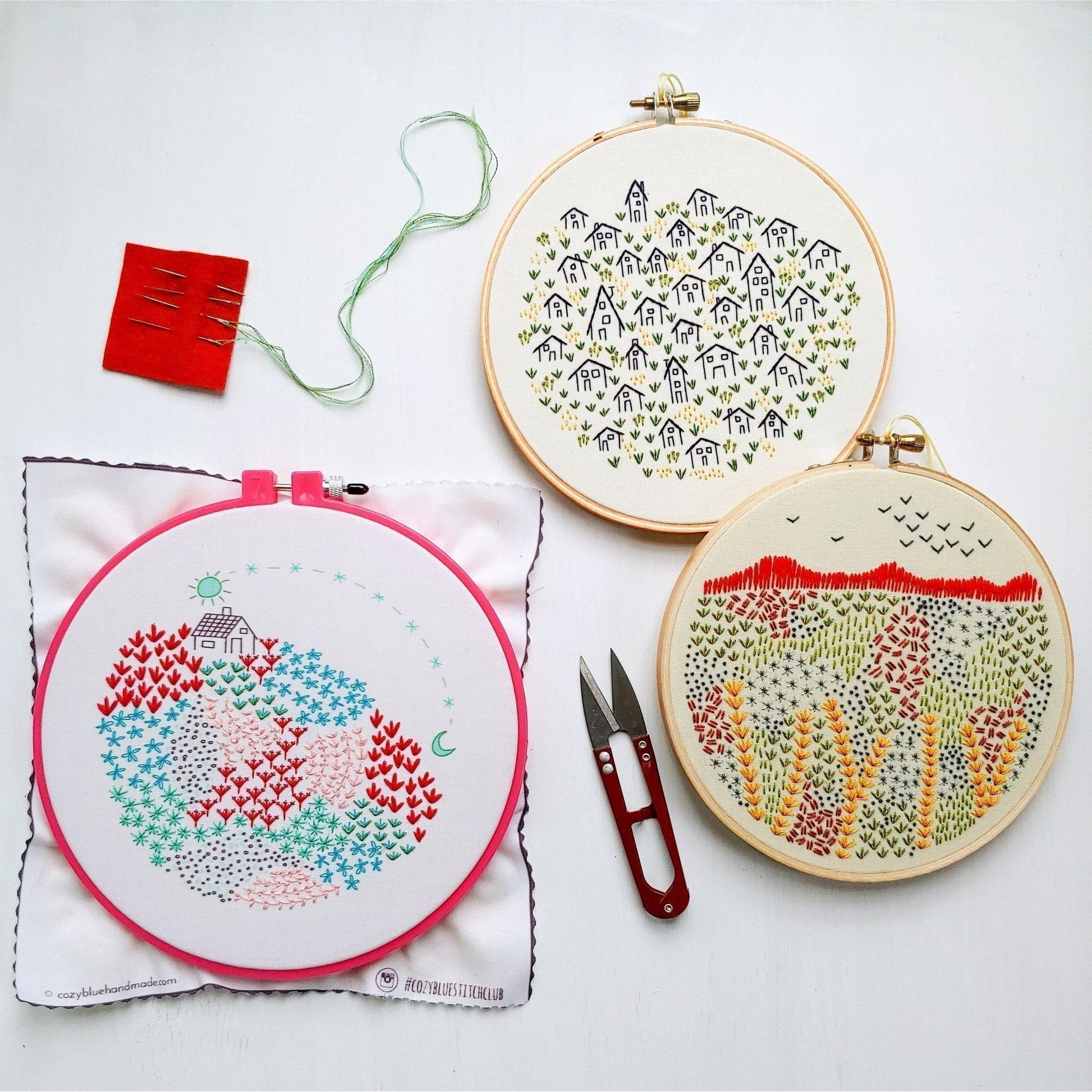 CozyBlue-Close to Home Embroidery Kit-embroidery/xstitch kit-gather here online